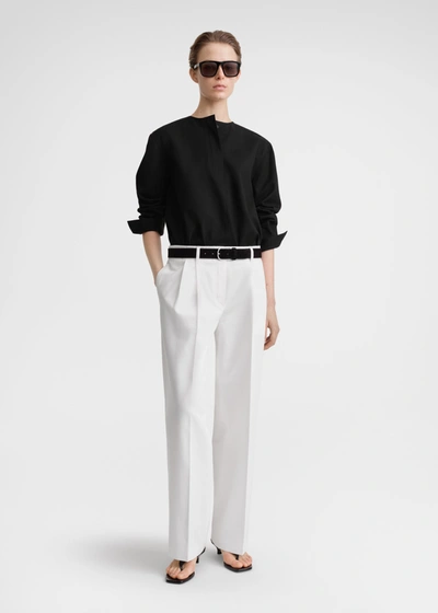 TOTÊME RELAXED CHINO TROUSERS WHITE