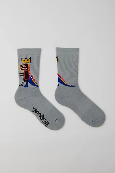 Urban Outfitters Basquiat Dino Crew Sock In Grey, Men's At