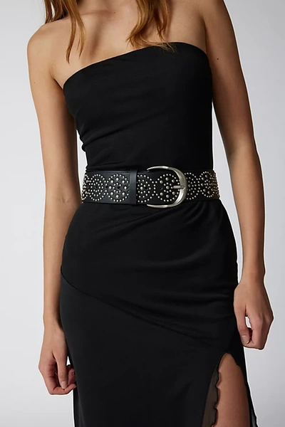 Urban Outfitters Circle Studded Belt In Black, Women's At