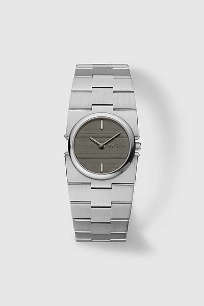 Breda Sync Quartz Bracelet Watch In Silver And Metal At Urban Outfitters In Silver And Red