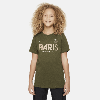 Nike Paris Saint-germain Mercurial Big Kids'  Soccer T-shirt In Green