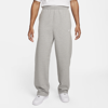 Nike Men's Solo Swoosh Open-hem Fleece Pants In Grey