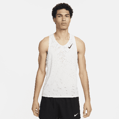 Nike Men's Aeroswift Dri-fit Adv Running Singlet In White