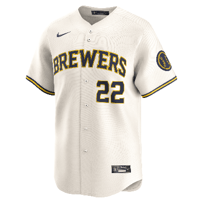 NIKE CHRISTIAN YELICH MILWAUKEE BREWERS  MEN'S DRI-FIT ADV MLB LIMITED JERSEY,1015599395