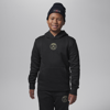 Jordan Paris Saint-germain Big Kids' Pullover Hoodie In Black