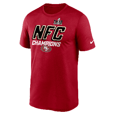 Nike San Francisco 49ers 2023 Nfc Champions Iconic  Men's Dri-fit Nfl T-shirt In Red
