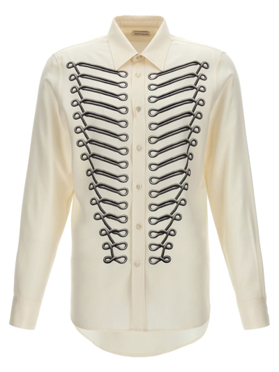 Alexander Mcqueen Frogging Shirt In Ivory