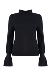 HUGO BOSS BOSS RIBBED CASHMERE AND WOOL SWEATER
