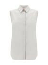 Brunello Cucinelli Stretch-cotton Poplin Monili Shirt In Warm White