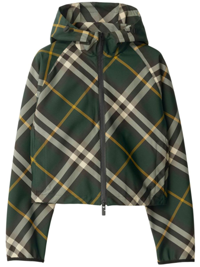 BURBERRY BURBERRY CHECK MOTIF HOODED JACKET