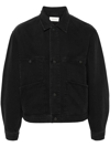 Lemaire 4 Pocket Blouson Jacket Denim Soft Bleached Blk In Black