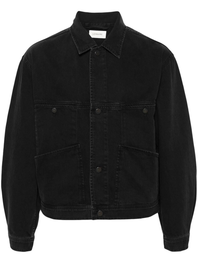 Lemaire 4 Pockets Blouson Denim Jacket In Black