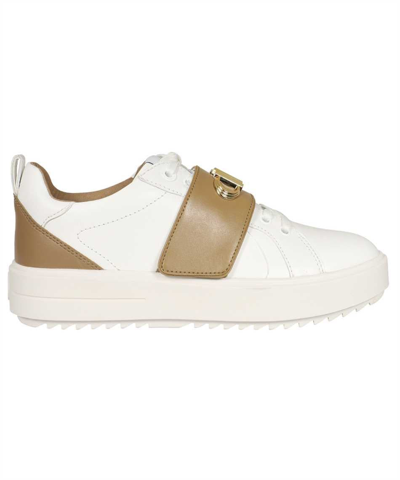 Michael Michael Kors Leather Low-top Sneakers In White