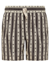 Palm Angels Men's Stripes Shorts In White