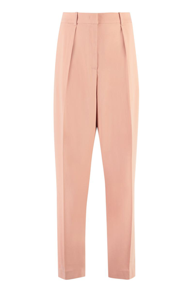 Pinko Pietra High-waist Tapered-fit Trousers In Pink