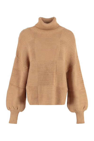 Staud Benny Knit Sweater In Brown