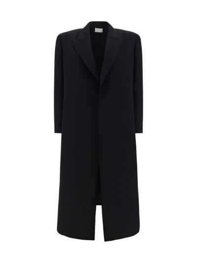 The Row Cassiopea Single-breasted Long Coat In Black