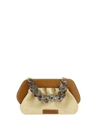 Themoirè Bios Handbag In Shell/caramel