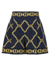 Twinset Twin Set Chain Print Shorts In Blue