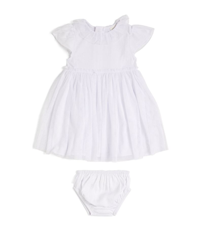 Carrèment Beau Dress And Knickers Set (1-18 Months) In White