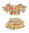 MARIE RAXEVSKY FLORAL RUFFLE TOP AND SKORT SET (2-12 YEARS)
