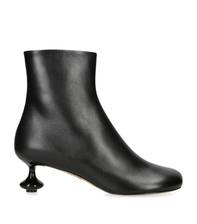 Loewe Leather Toy Ankle Boots 45 In Black