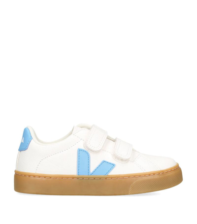 Veja Kids' Esplar Leather Sneakers In White