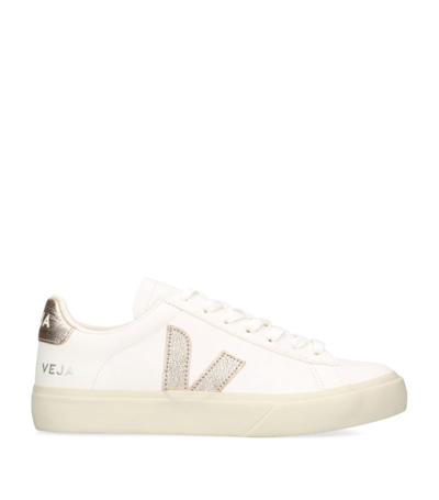 Veja Leather Campo Sneakers In Gold