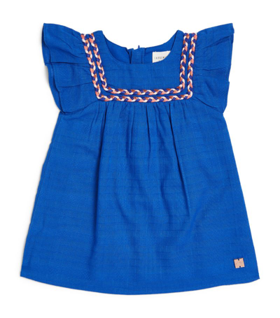 Carrèment Beau Cotton Summer Dress (6-18 Months) In Blue