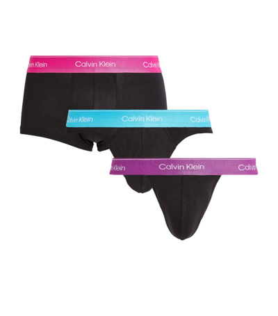 Calvin Klein Cotton Stretch Underwear Set (pack Of 3) In Black