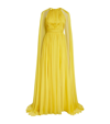 ZUHAIR MURAD PLEATED CUT-OUT GOWN