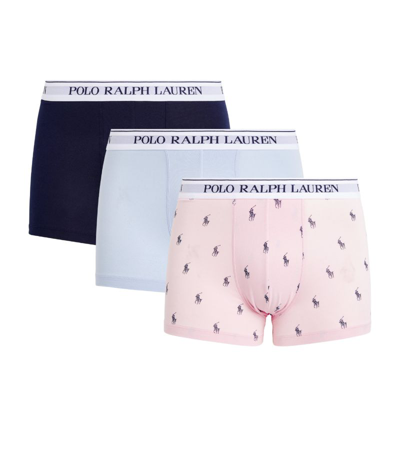 Polo Ralph Lauren Stretch-cotton Classic Trunks (pack Of 3) In Multi