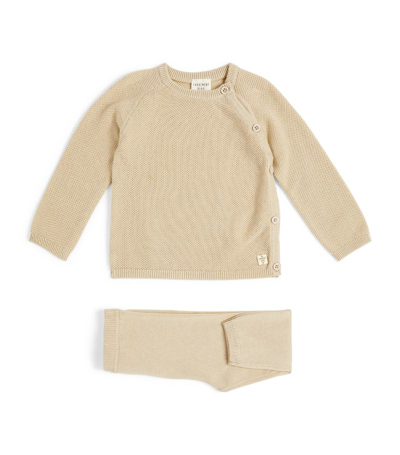 Carrèment Beau Knitted Top And Trousers Set (1-18 Months) In Grey