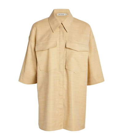 Camilla And Marc Oversized Cordellia Shirt In Beige