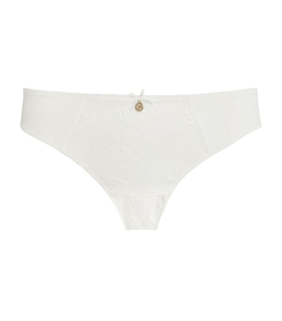 Chantelle Lace Orchids Thong In Milk