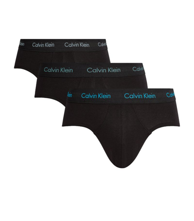 Calvin Klein Cotton Stretch Briefs (pack Of 3) In Black