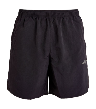 Fred Perry Ripstop Logo Shorts In Black