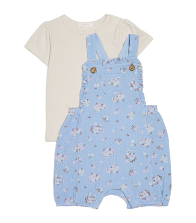 Purebaby Cotton T-shirt And Playsuit Set (0-24 Months) In Multi