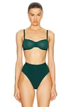 Cuup The Balconette Mesh Bra In Serpentine