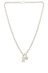 Martine Ali X Fwrd 925 Silver Crystal Teddy Rope Chain In Silver