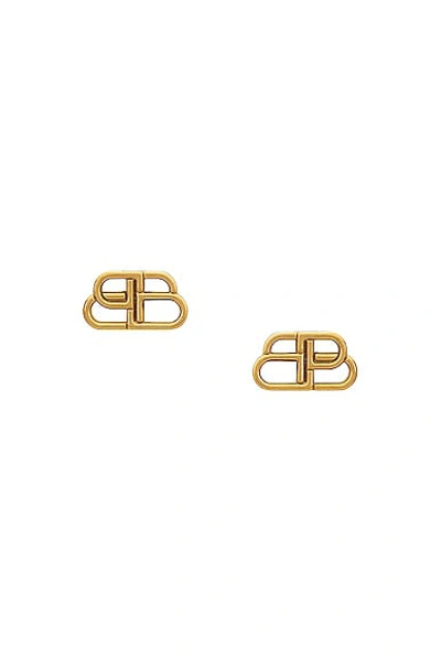 Balenciaga Bb Stud S Earrings In Gold