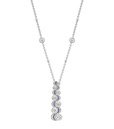 Boodles Platinum And Diamond Over The Moon Necklace In Silver