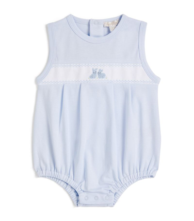 Kissy Kissy Embroidered Rabbit Bodysuit (0-9 Months) In Blue