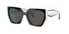 Prada Pr 15ws 09q5s0 Geometric Sunglasses In Dark Grey