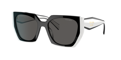 Prada Pr 15ws 09q5s0 Geometric Sunglasses In Dark Grey