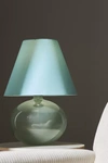 Anthropologie Rounded Flourish Table Lamp In Green
