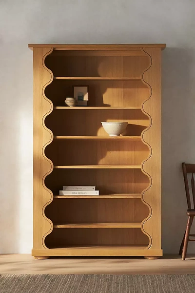 Katie Hodges Scalloped Bookcase In Gold