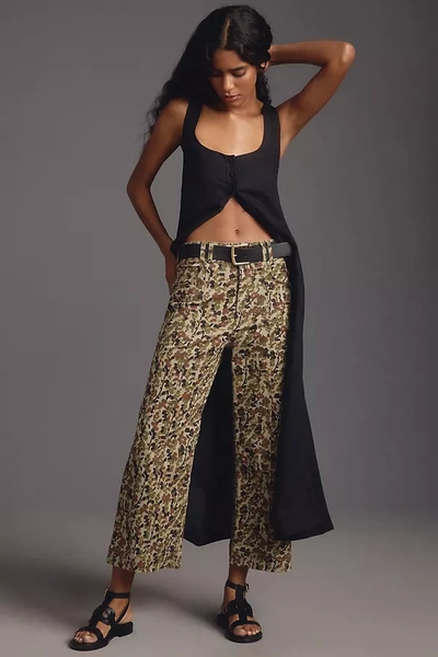 Pilcro The Skipper High-rise Wide-leg Pants By : Printed Edition In Pink