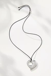 Frasier Sterling Love Note Cord Choker Necklace In Silver