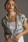 Maeve Fruit Surf Shirt Top In Blue